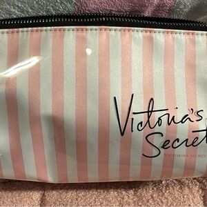 Victoria's Secret Pink Striped Women's Accessory Bag.